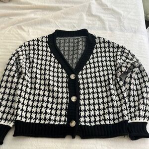 Houndstooth cardigan